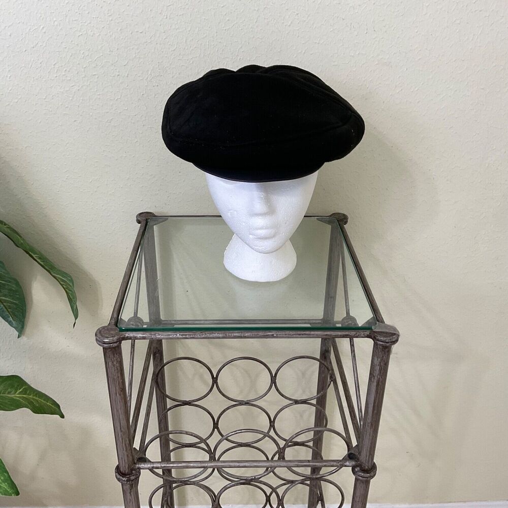 Winter Cabbie Newsboy Gatsby Hat Elastic Back OS thick inner fabric Black